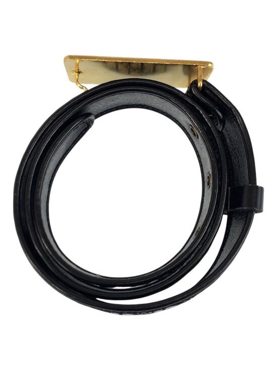 Dior Vintage Oblique 70 cm Black Gold Canvas Belt main image 5